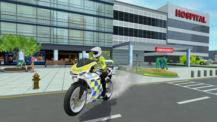 Police Car Driving Motorbike Police Car Driving Motorbike